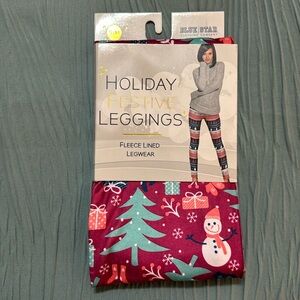 NWT: Blue Star clothing Company fleece holiday leggings, women’s s/m
